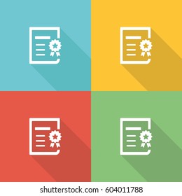 Legal Document Flat Icon Concept