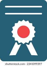 Legal Document Glyph Two Color Icon For Personal And Commercial Use.
