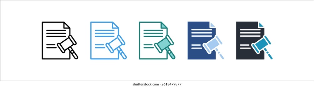 Symbol "Rechtliches Dokument" in einem anderen Formatvektor