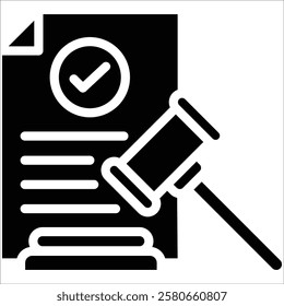 Legal Document Icon Element For Design