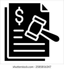 Legal Document Icon Element For Design