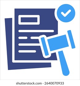 Legal Document Icon Element For Design