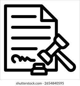 Legal Document Icon Element For Design