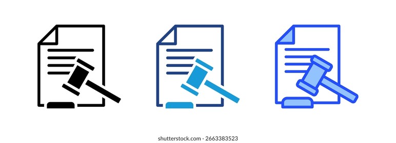 Legal Document Icon Element For Design