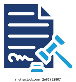 Legal Document Icon Element For Design