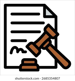 Elemento De Ícone Do Documento Legal Para Design