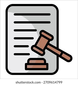 Legal Document Icon Element For Design