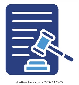 Legal Document Icon Element For Design