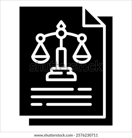 Legal Document Icon Element For Design