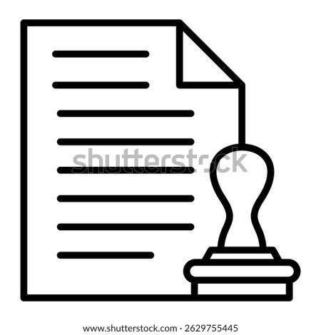 Legal Document Icon Element For Design