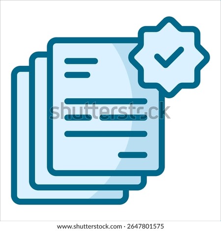 Legal Document Icon Element For Design