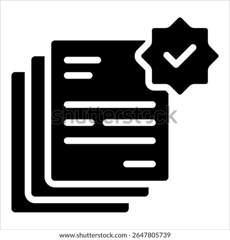 Legal Document Icon Element For Design
