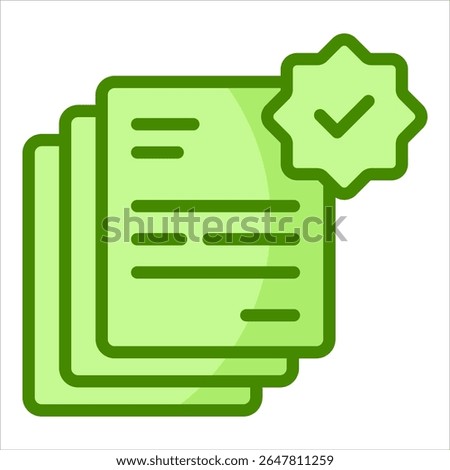 Legal Document Icon Element For Design