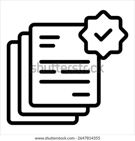 Legal Document Icon Element For Design