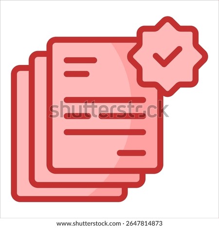 Legal Document Icon Element For Design