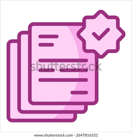 Legal Document Icon Element For Design