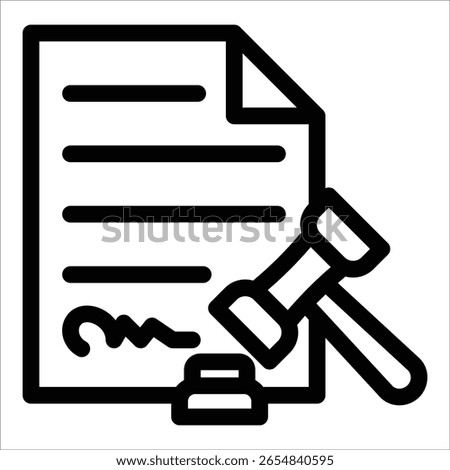 Legal Document Icon Element For Design