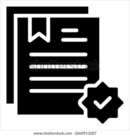 Legal Document Icon Element For Design