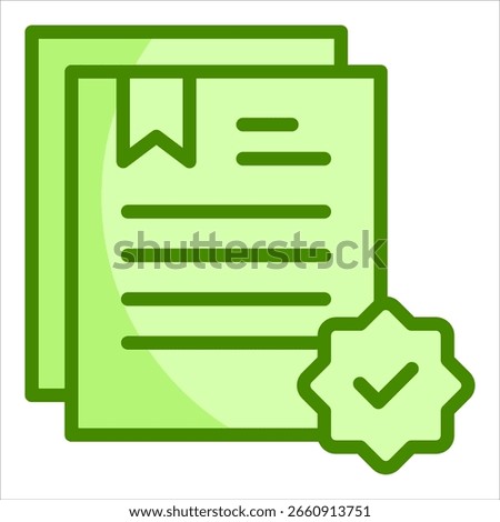 Legal Document Icon Element For Design