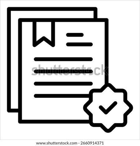 Legal Document Icon Element For Design