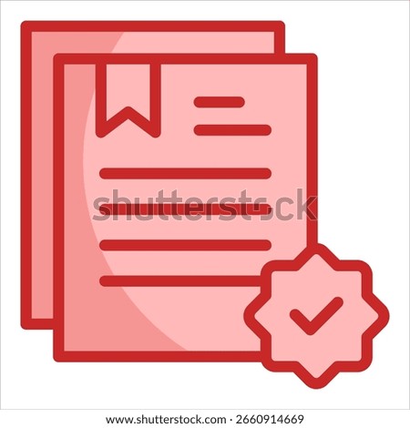 Legal Document Icon Element For Design