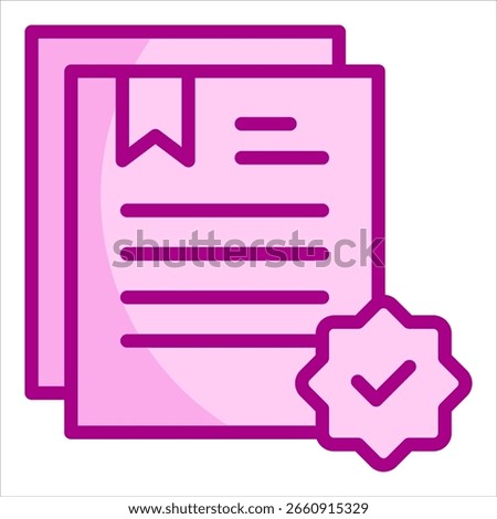 Legal Document Icon Element For Design