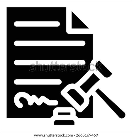 Legal Document Icon Element For Design