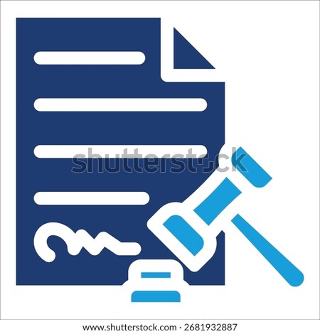 Legal Document Icon Element For Design