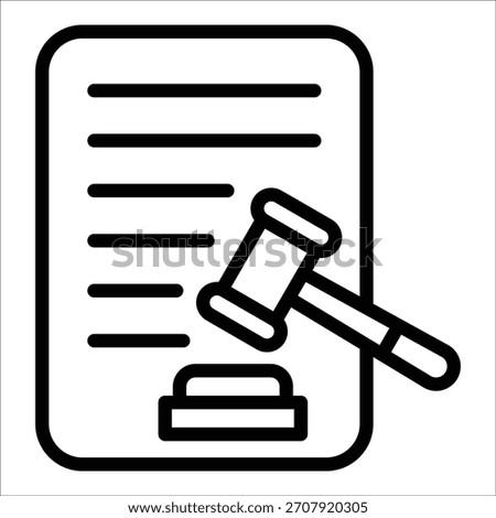 Legal Document Icon Element For Design