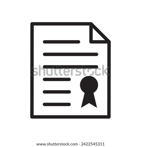 legal document icon flat vector on white background