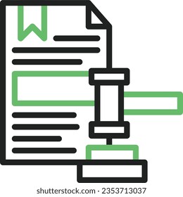 Icono de documento legal. Adecuado para aplicaciones móviles.