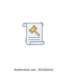 legal document Icon Isolated On White Background