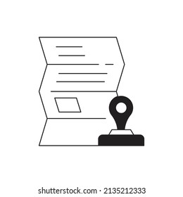 Legal document icon isolated on white background. 