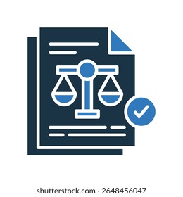 Icono de documento legal Ilustración vectorial mixta