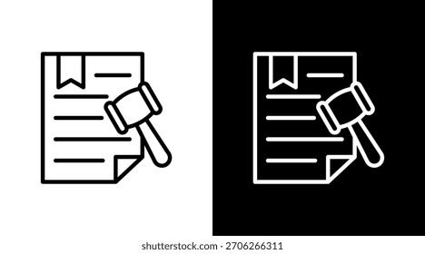 Documento Legal Con Diseño De Conjunto De Iconos