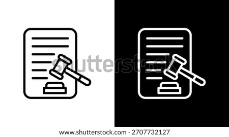 Legal Document Icon Set Multiple Style Collection