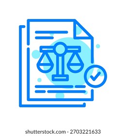 Icono de documento legal en Ilustración vectorial de forma