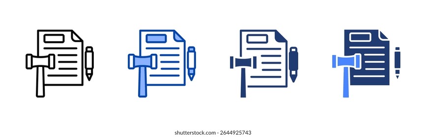 Legal Document icon sheet multiple style collection