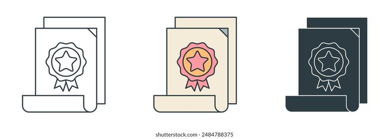 Legal Document Icon symbol vector illustration isolated on white background