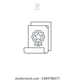 Icono de documento legal Ilustración vectorial aislada sobre fondo blanco