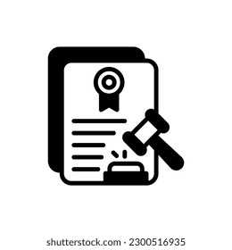 Icono de Documento legal en vector. Ilustración