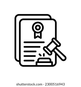 Icono de Documento legal en vector. Ilustración