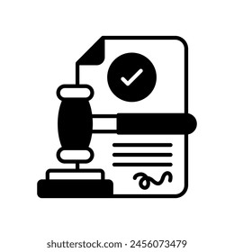 Legal Document icon in vector. Logotype
