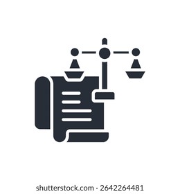 icono de documento legal. Vector. Trazo editable. signo de estilo lineal para uso Diseño web, logotipo. Ilustración de símbolo.