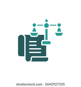 icono de documento legal. Vector. Trazo editable. signo de estilo lineal para uso Diseño web, logotipo. Ilustración de símbolo.