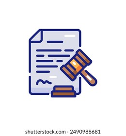Legal Document of Law Vector Icon