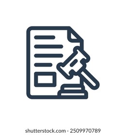 Legal Document of Law Vector Icon