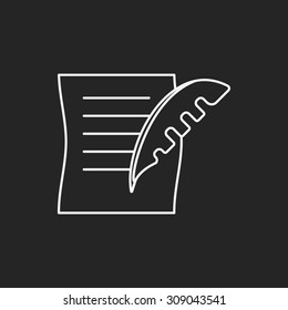 Legal document line icon