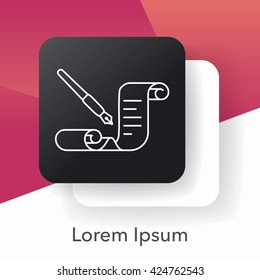Legal document line icon