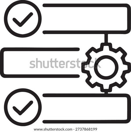 Legal document list menu icon for law attorney court and justice file